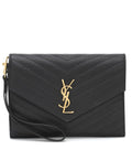 Monogram Leather Clutch
