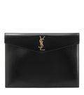 Uptown Large Leather Clutch