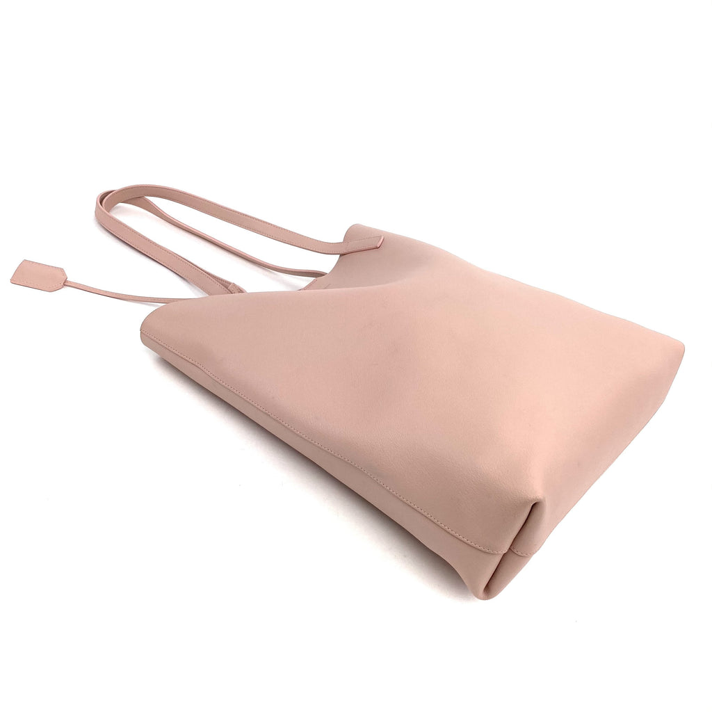 SAINT LAURENT Leather Shopper Tote Tall