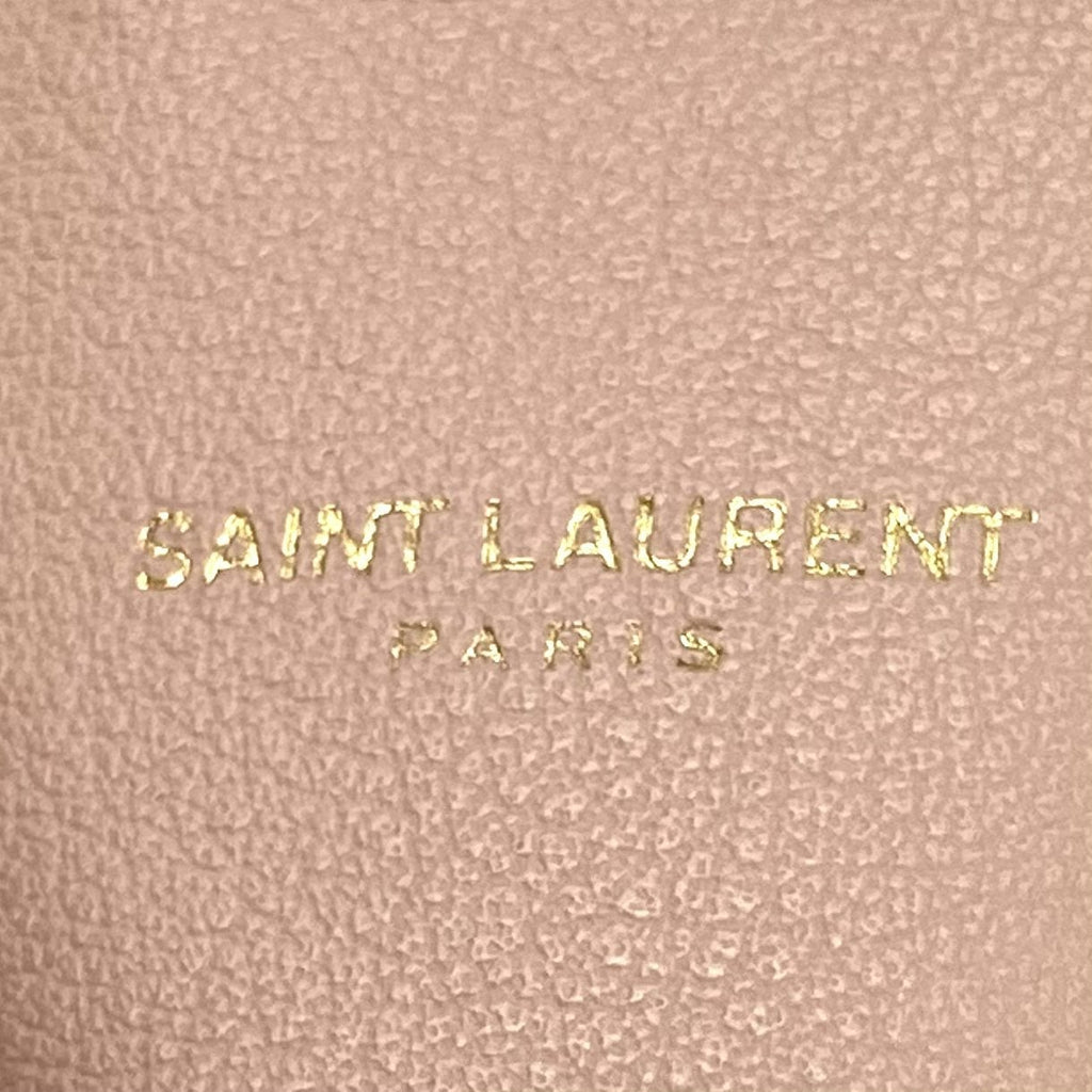 SAINT LAURENT Leather Shopper Tote Tall