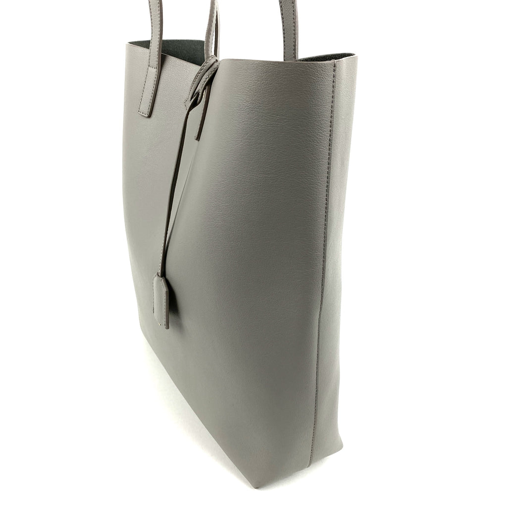 SAINT LAURENT Leather Shopper Tote Tall