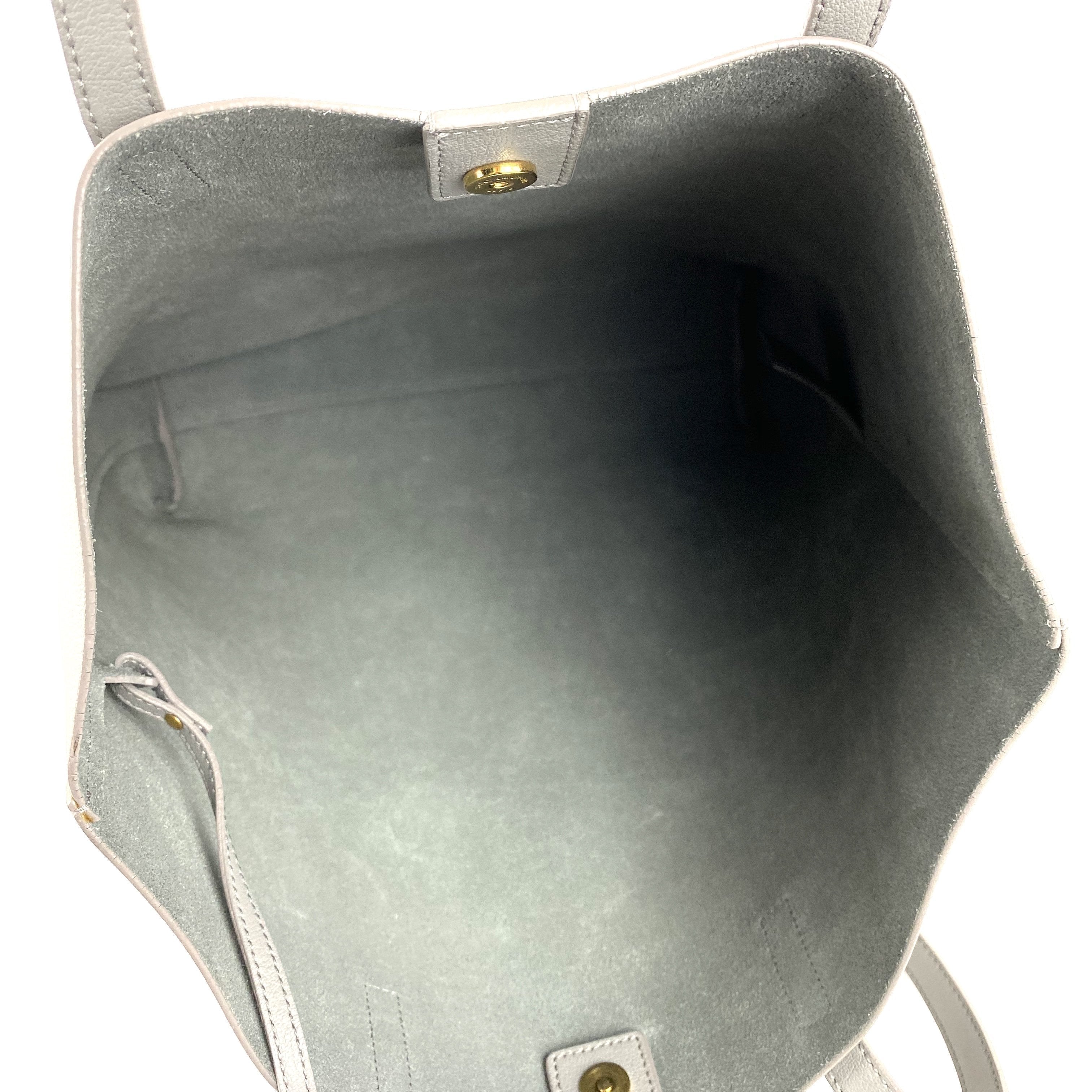 SAINT LAURENT Leather Shopper Tote Tall