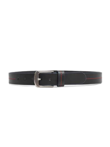 Shadow Black Leather Belt