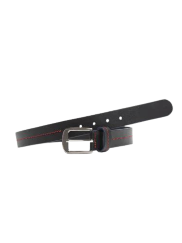 Shadow Black Leather Belt