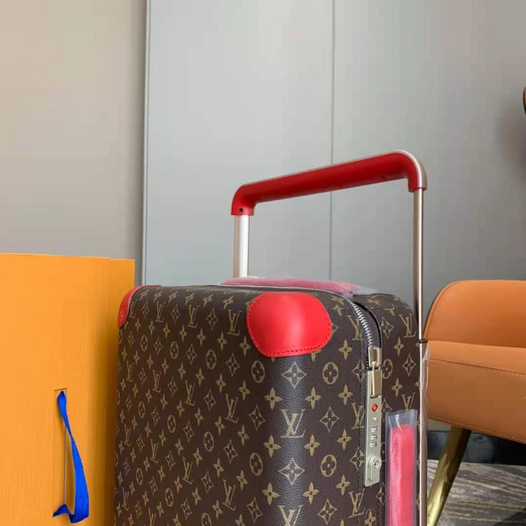 Louis Vuitton Horizon 55 Luggage Trolley Monogram Canvas Spring/Summer Collection M2 , Brown/Red