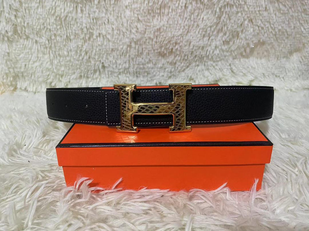 Hermes Quizz Touareg Belt Buckle & Reversible Leather Black