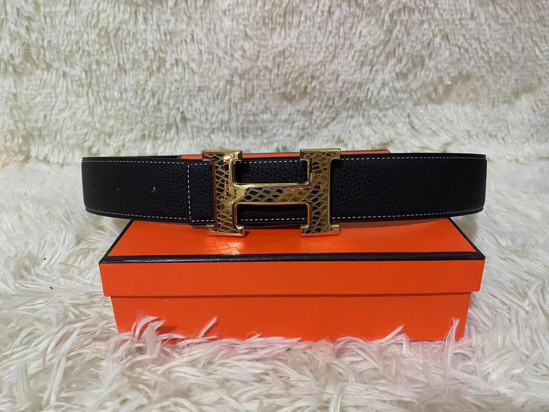 Hermes Quizz Touareg Belt Buckle & Reversible Leather Black