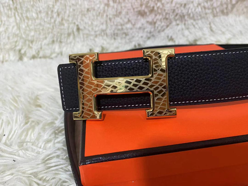 Hermes Quizz Touareg Belt Buckle & Reversible Leather Black