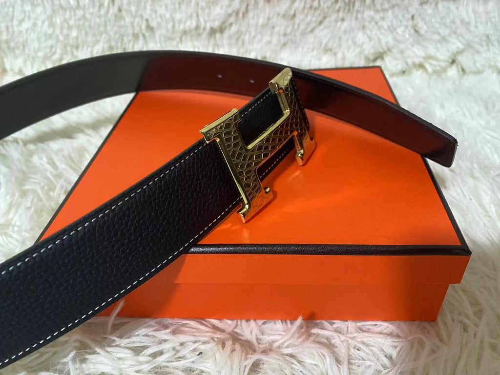 Hermes Quizz Touareg Belt Buckle & Reversible Leather Black
