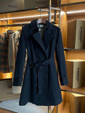 Burberry The Mid-length Kensington Heritage Trench Coat Black