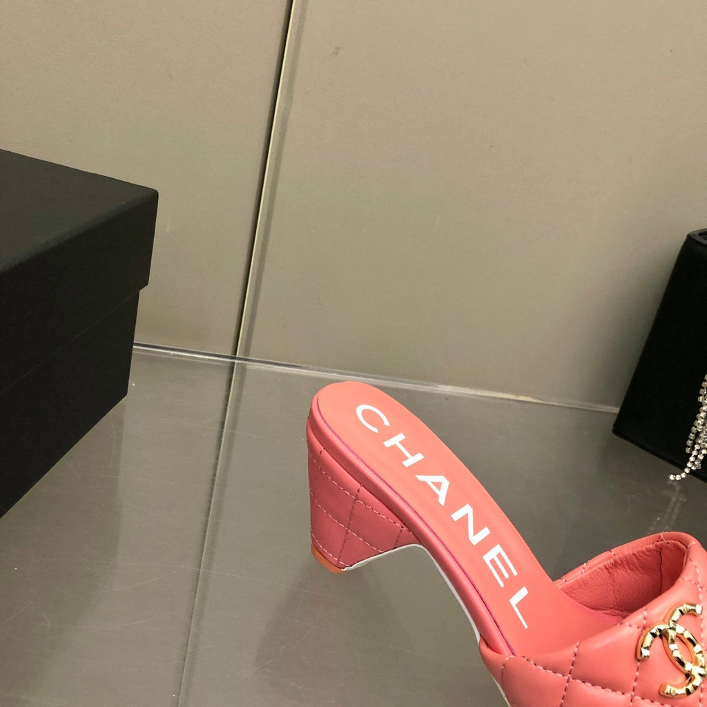 Chanel Mules Hot Pink