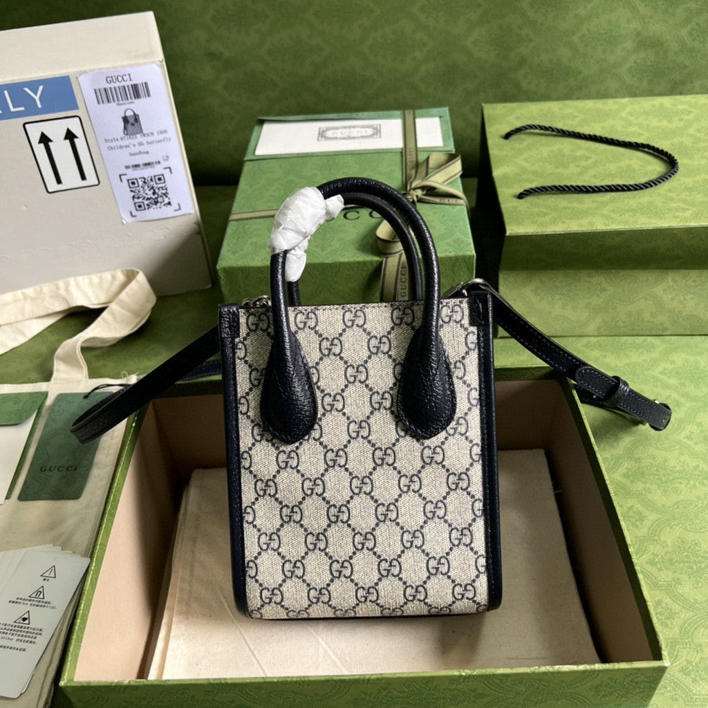 Gucci 671623 Mini Tote Bag With Interlocking G 16cm Beige