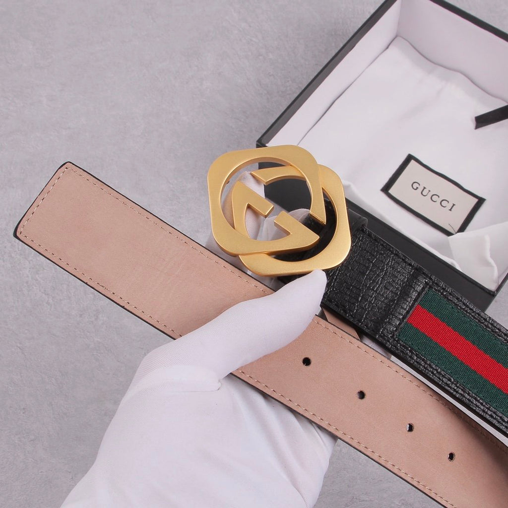 Gucci Belt With Double G Buckle Black