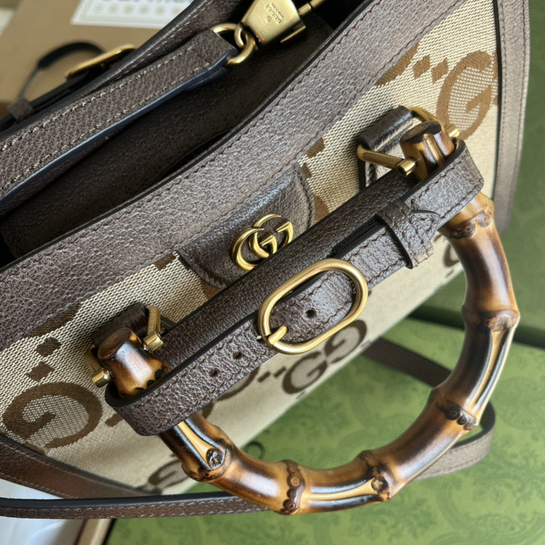 Gucci Diana Jumbo GG Small Tote Bag 27cm Brown