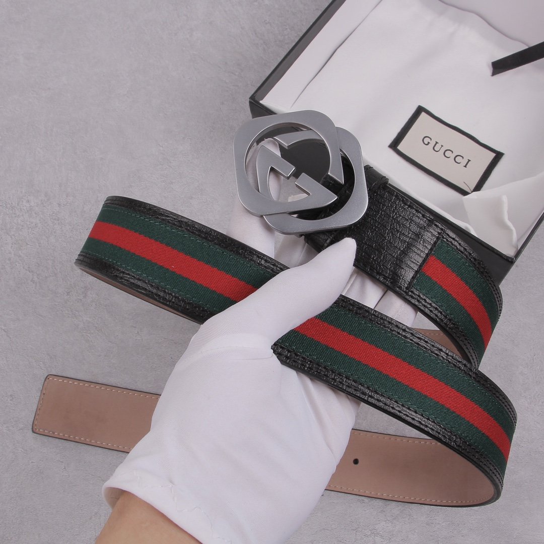 Gucci Belt With Double G Buckle Black