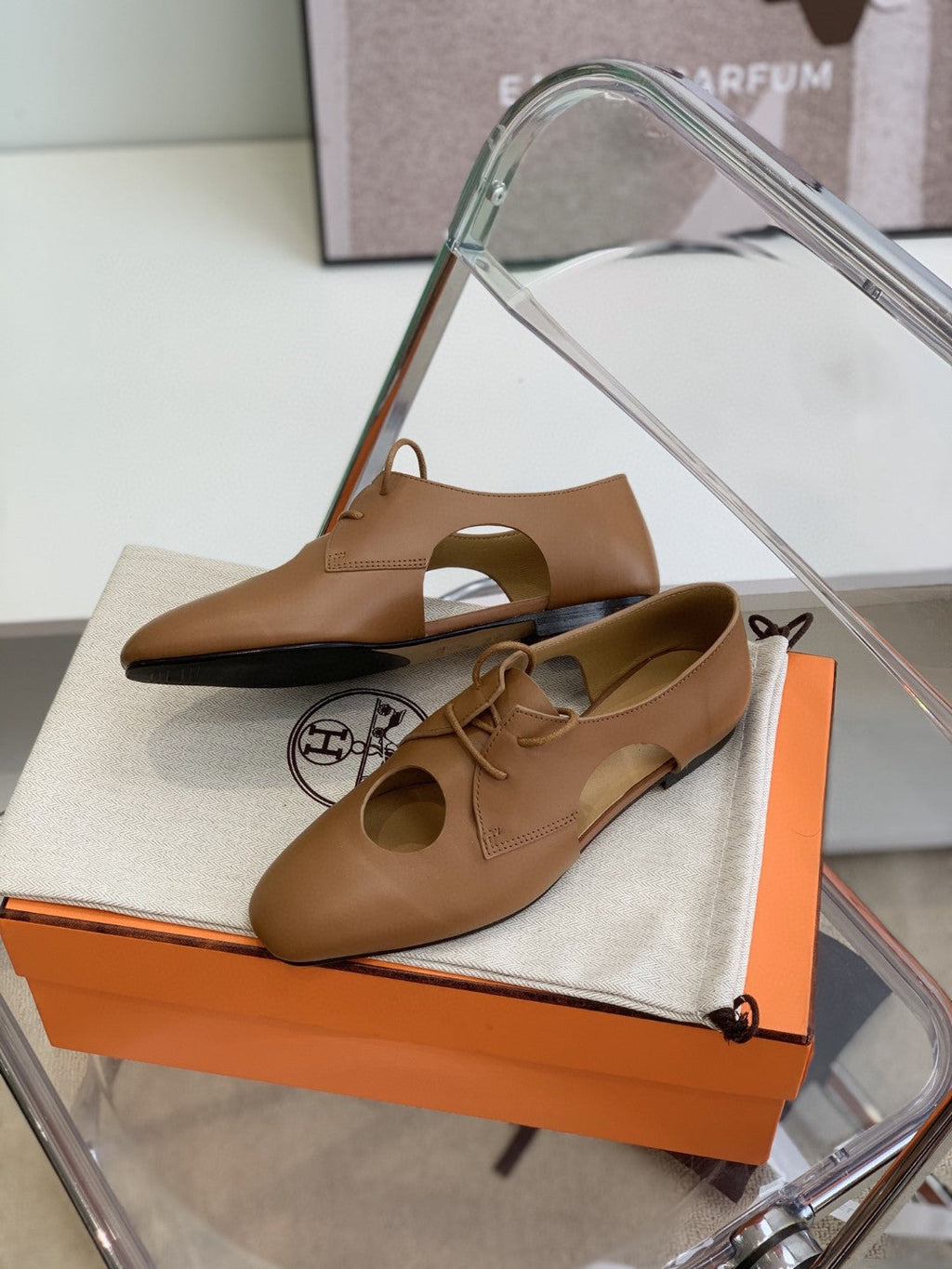 Hermes Electra 90 Sandal Brown