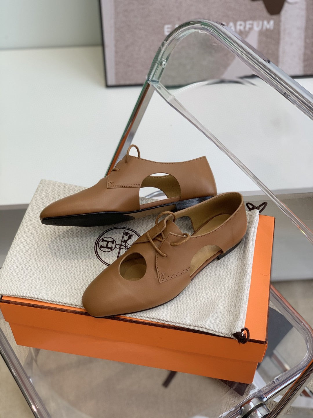 Hermes Electra 90 Sandal Brown