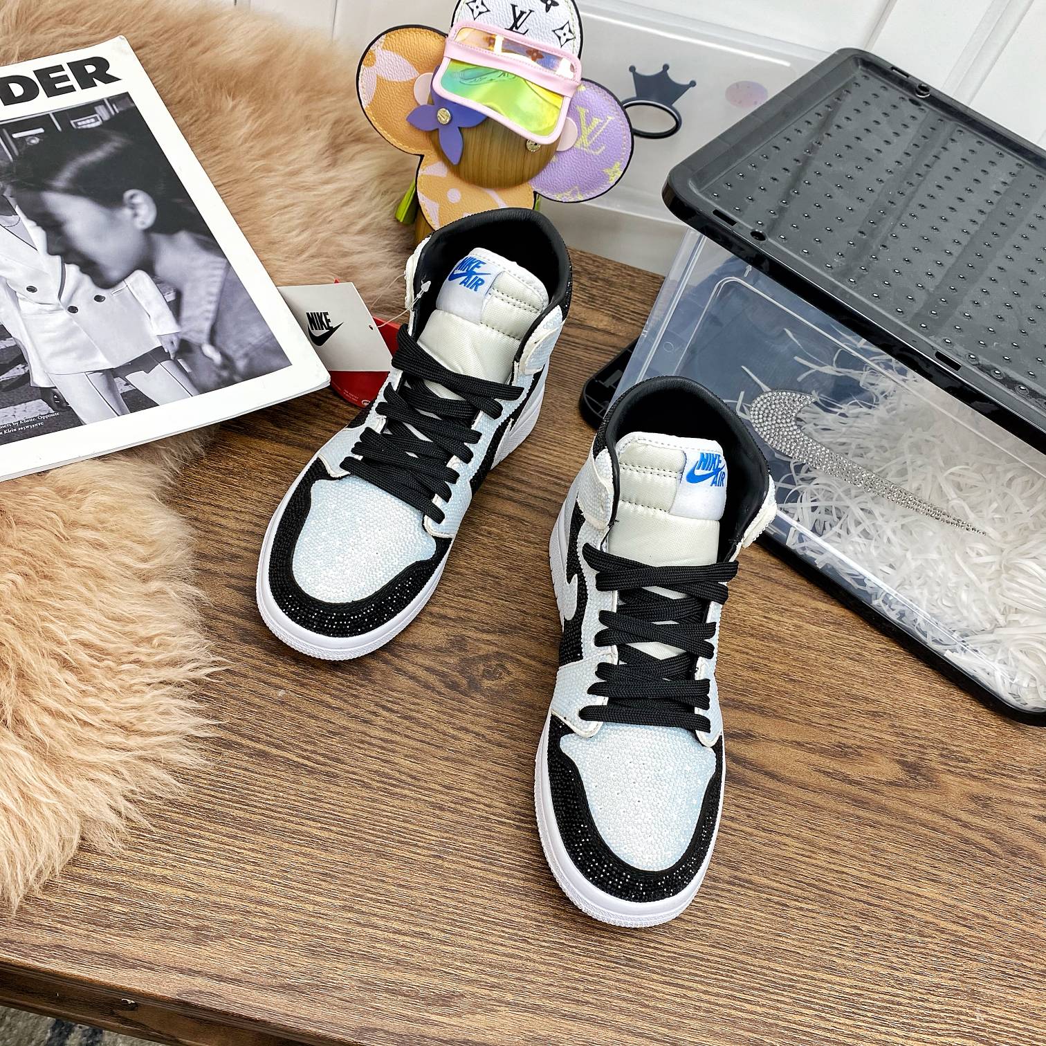 Nike Louis Vuitton High Top Beaded Women