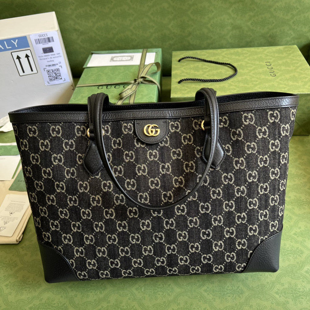 Gucci 631685 Ophidia Jumbo GG Medium Tote Bag 38cm Black
