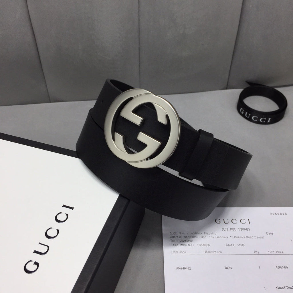Gucci Belt With Double G Buckle Black