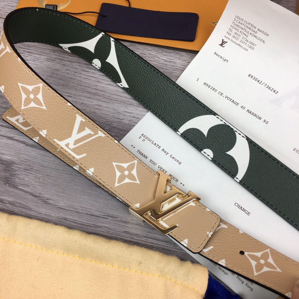 Louis Vuitton LV Initiales Belt Green