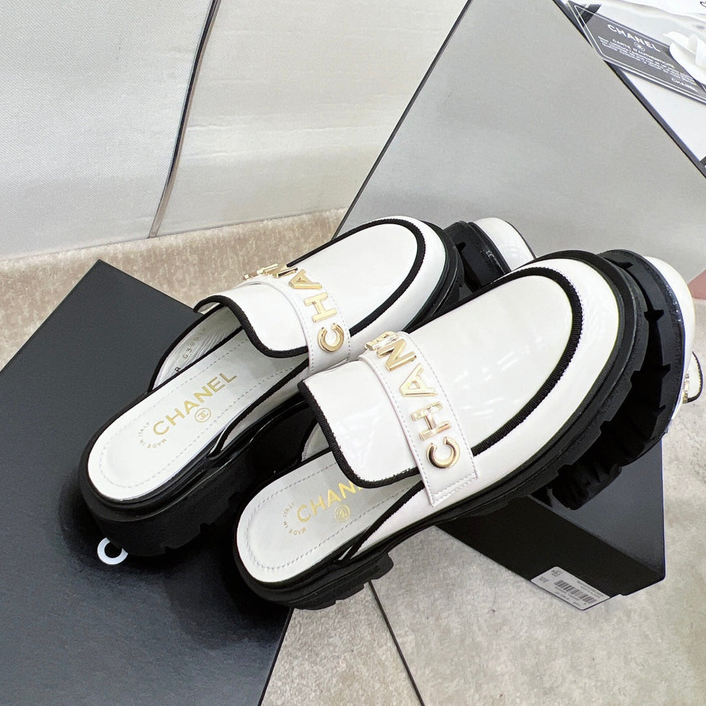 Chanel Mule White