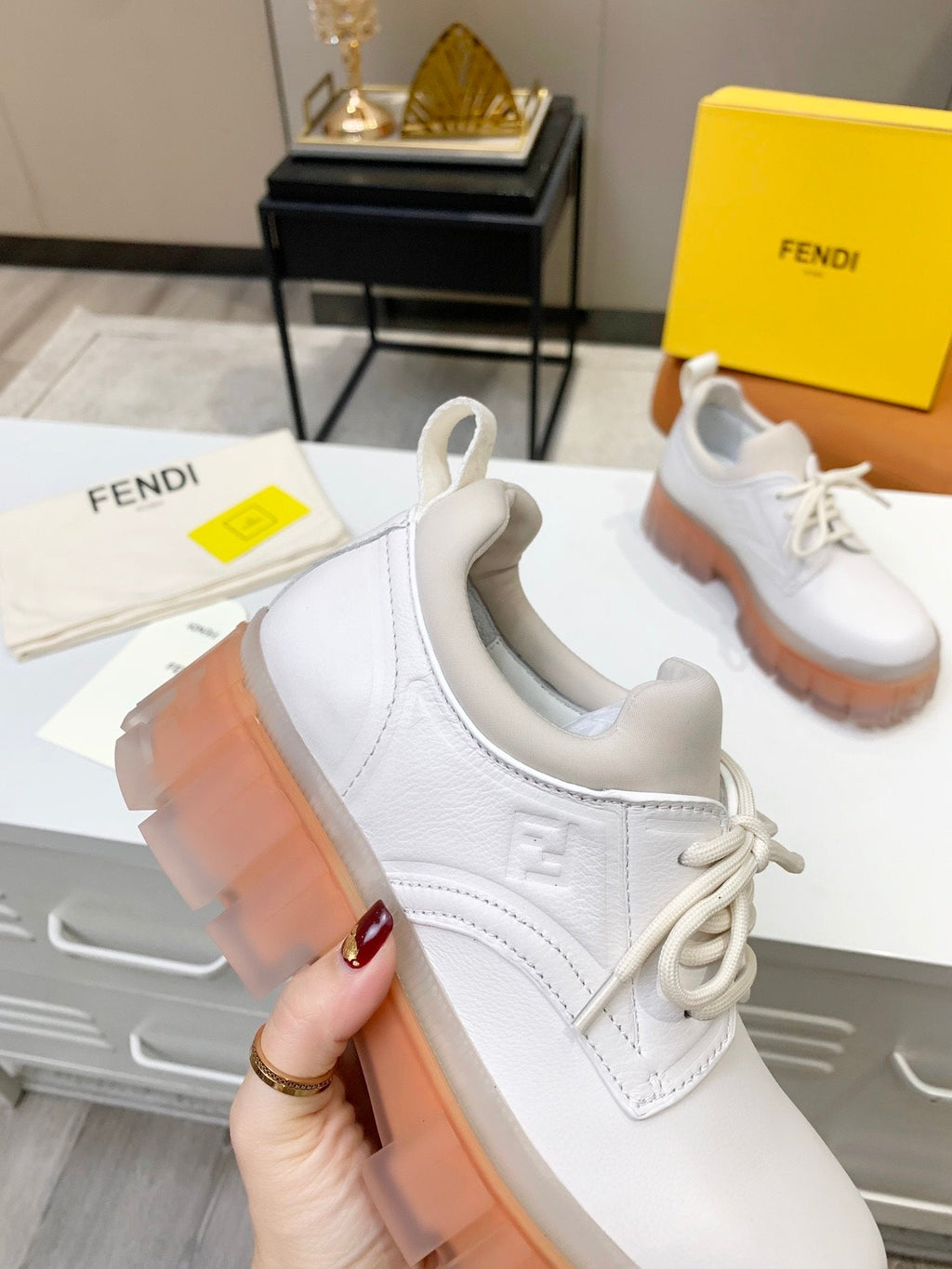 Fendi Force White Low Top White