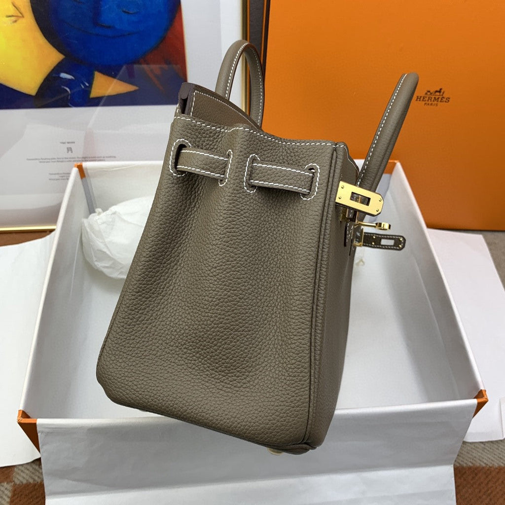 Hermes Birkin 25 Nata Swift Gold Hardware Brown