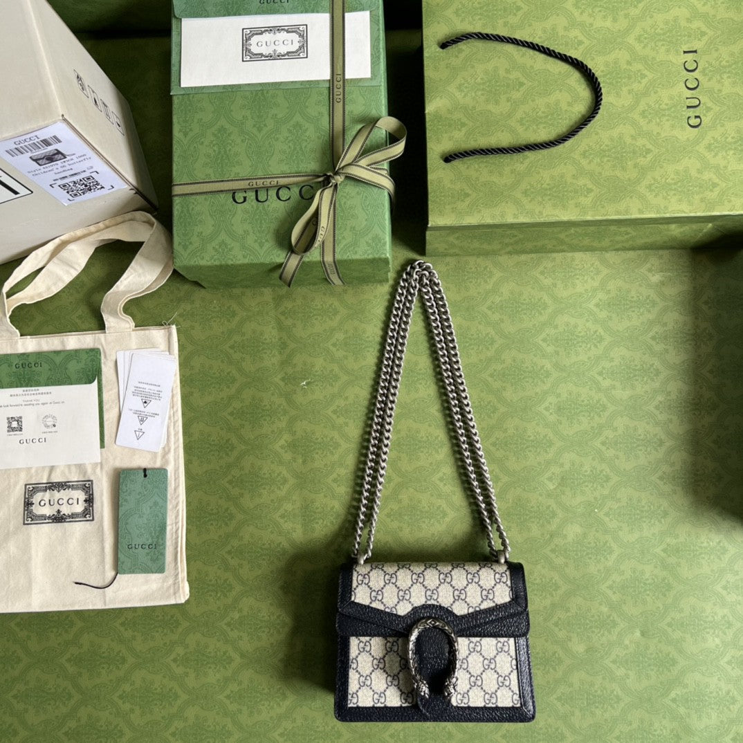 Gucci 421970 Dionysus GG Supreme Bag 20cm Beige