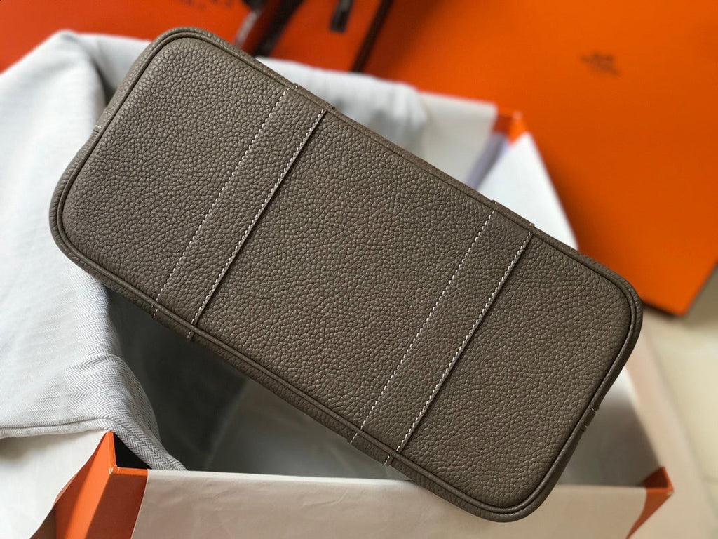 Hermes Garden Party 30cm Bag Dark Grey