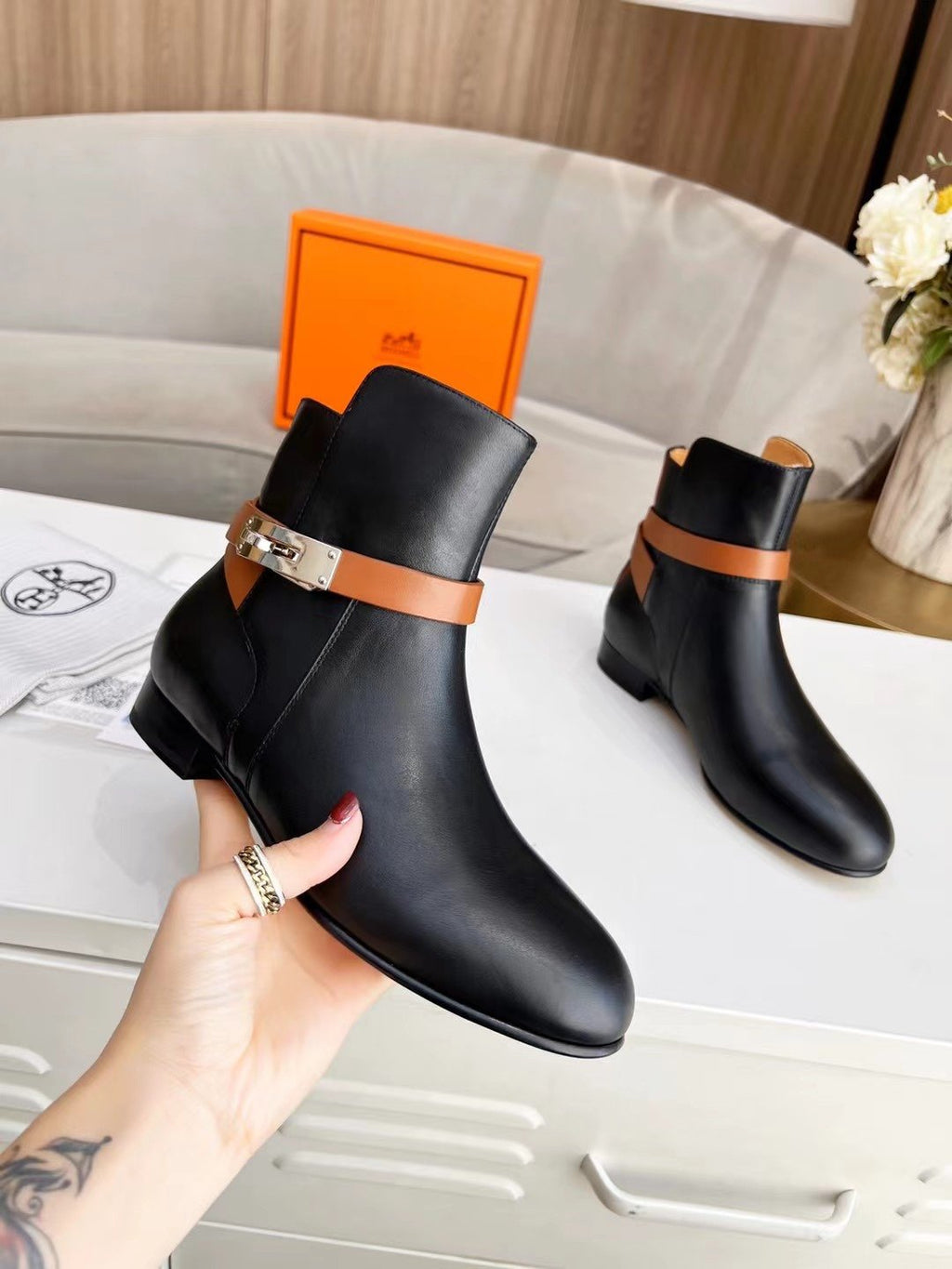 Hermes Neo Ankle Boot Black