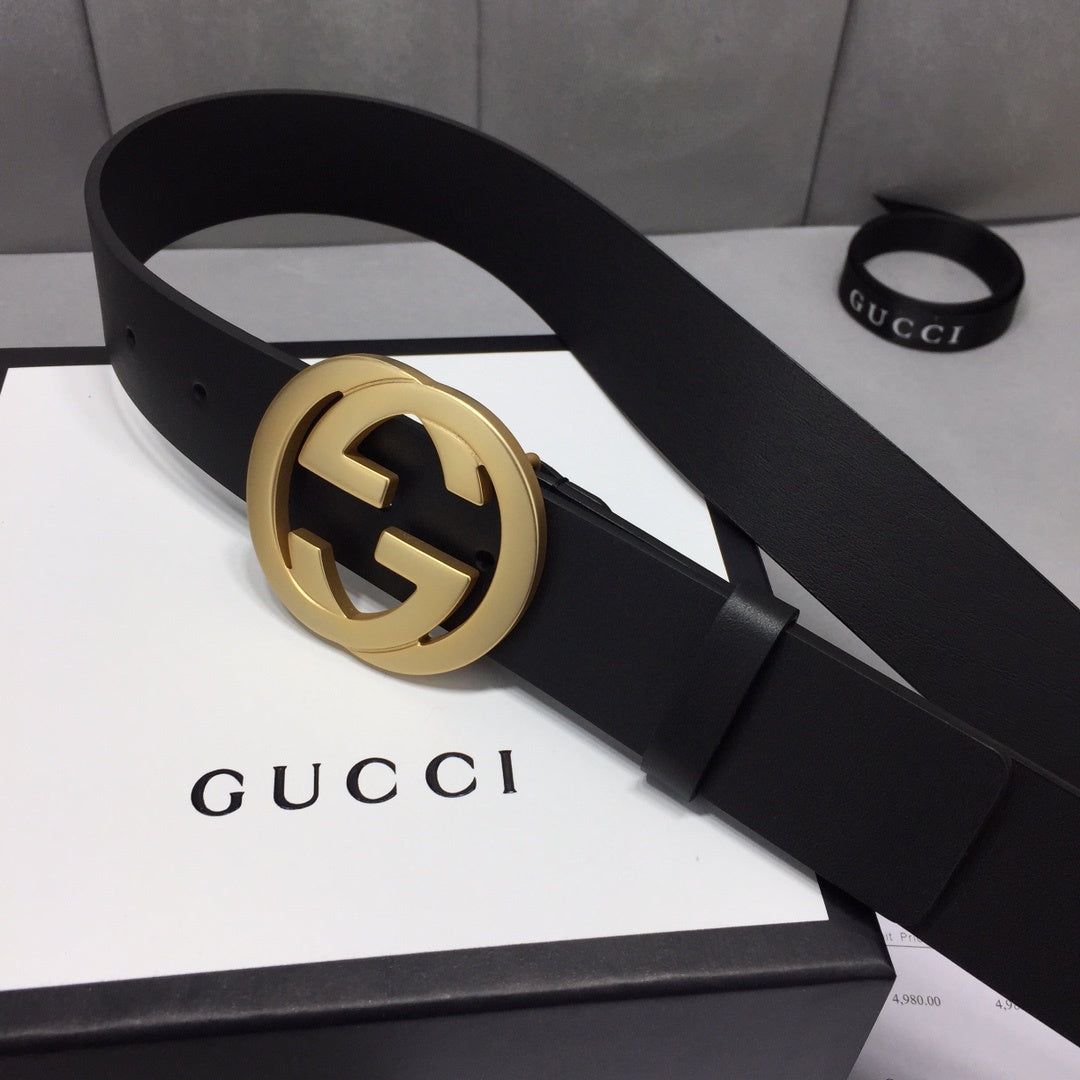 Gucci Belt With Double G Buckle Black