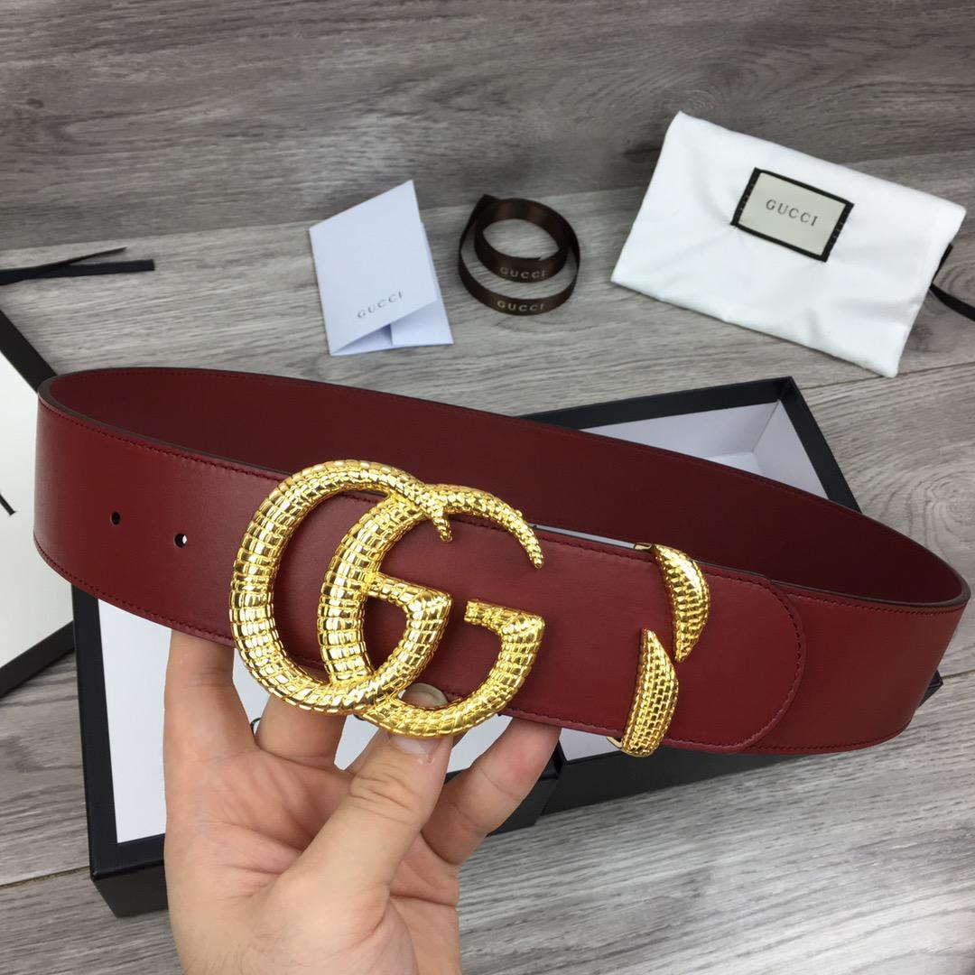 Gucci Belt With Double G Buckle Red