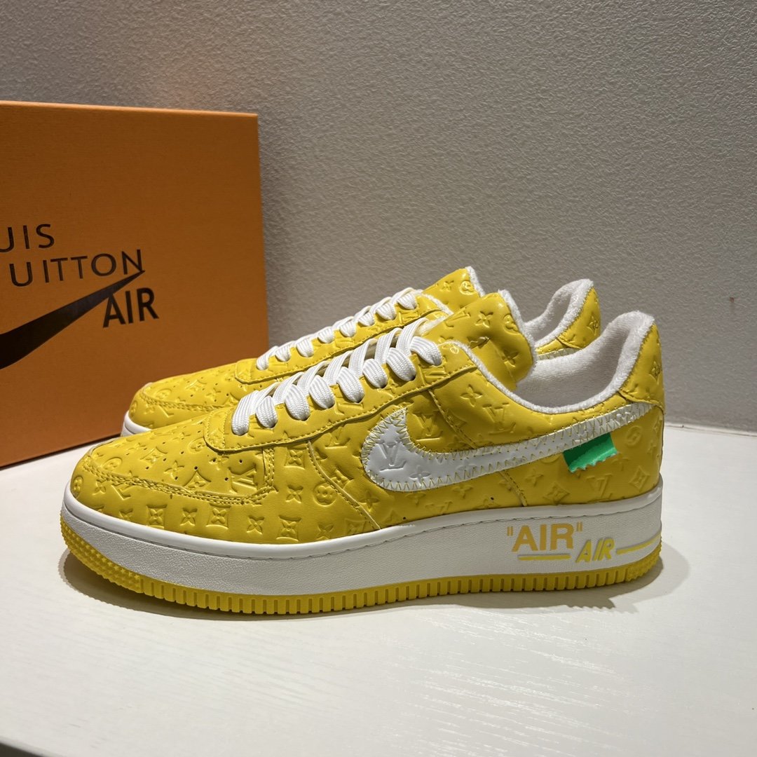 Louis Vuitton x Off-White x Nike Air Force 1 Yellow