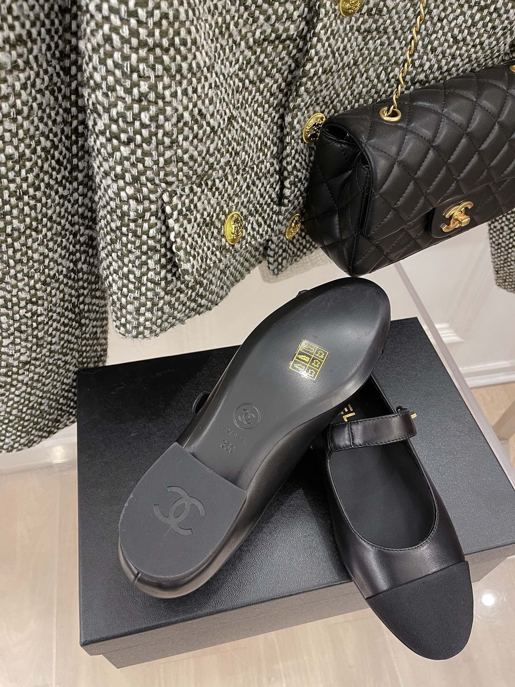 Chanel Sling Back 0.8 Inches Black