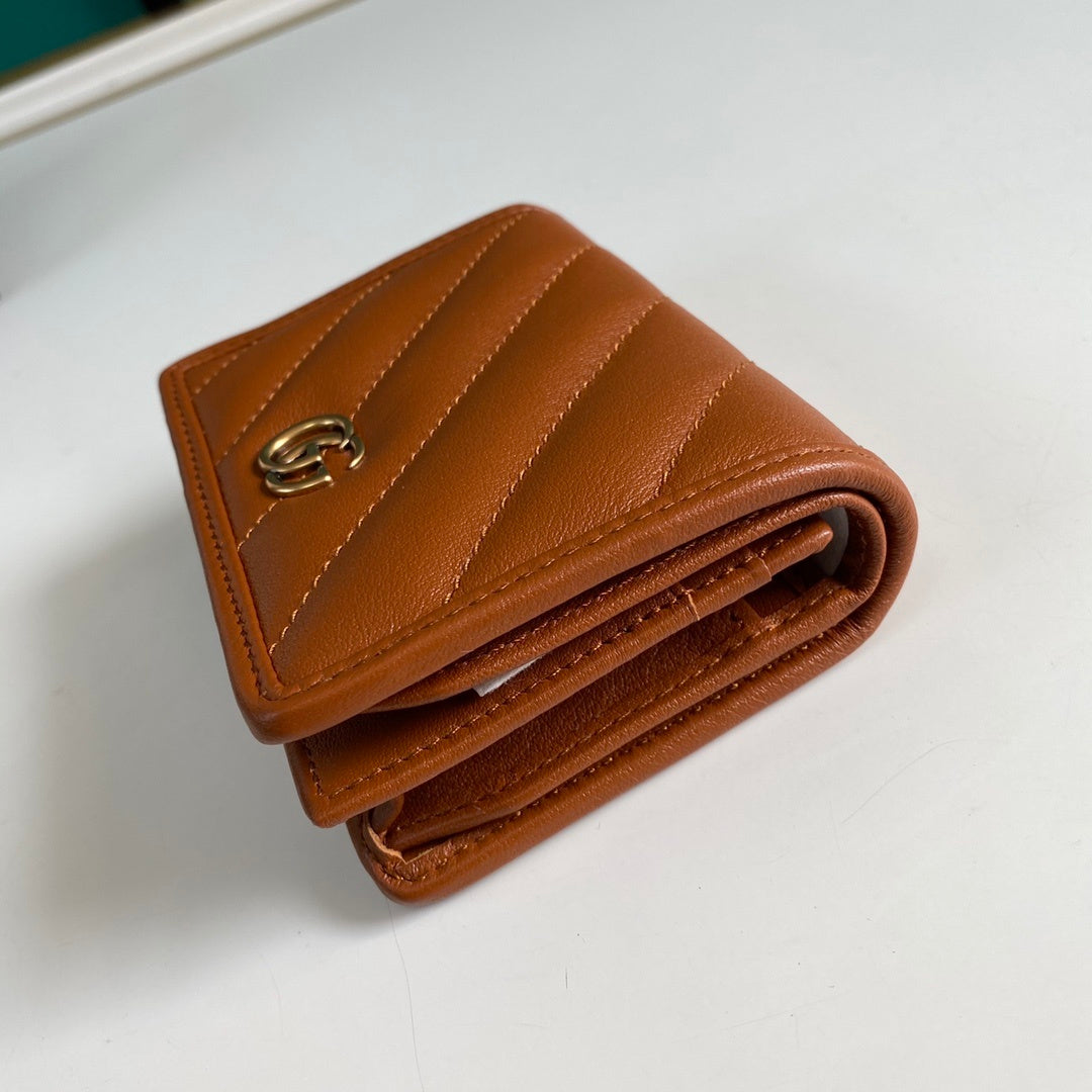 Gucci Marmont Card Case Brown Wallet 11cm