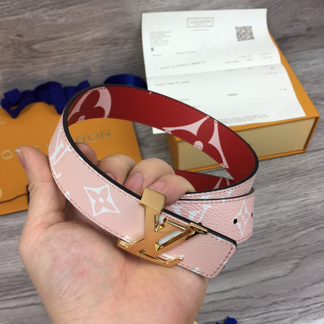 Louis Vuitton LV Initiales Belt Red