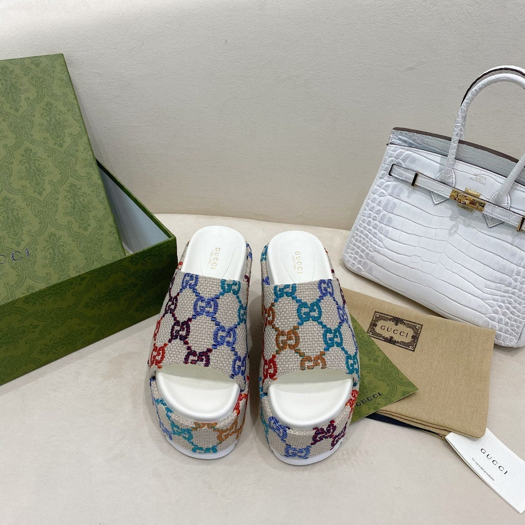 Gucci Platform Slide Sandal Multicolor
