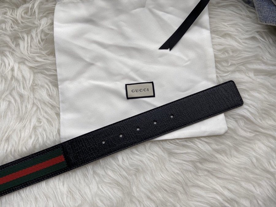 Gucci Belt With Double G Buckle Black