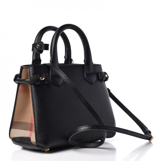 House Check Baby Banner Tote Black