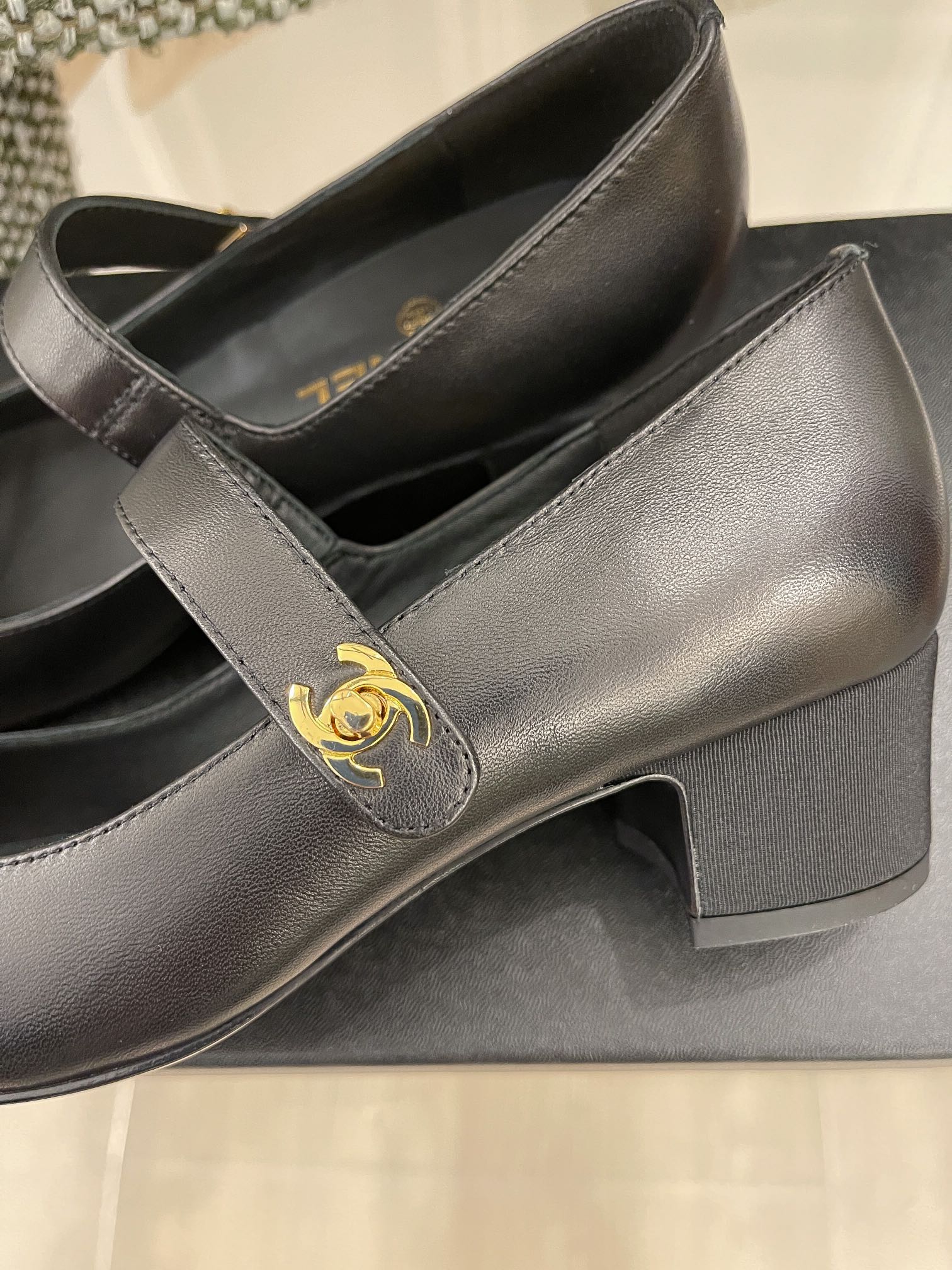Chanel Sling Back 1.7 Inches Black