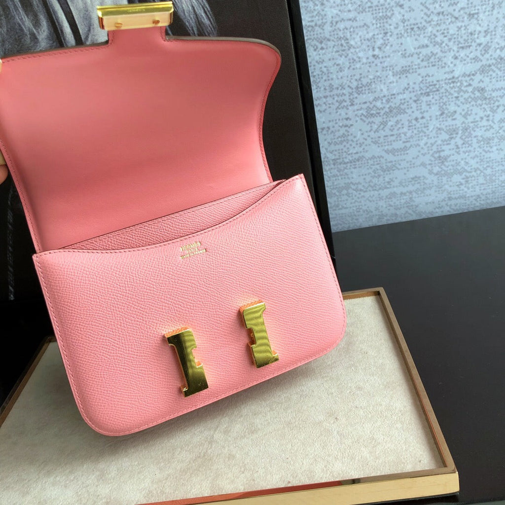 Hermes Constance Shoulder Bag 23cm Pink
