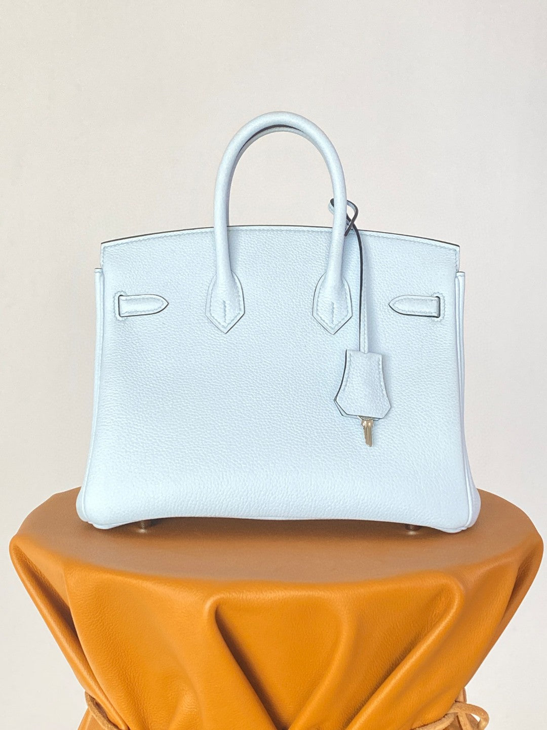 Hermes Birkin 25 Nata Swift Silver Hardware Light Blue