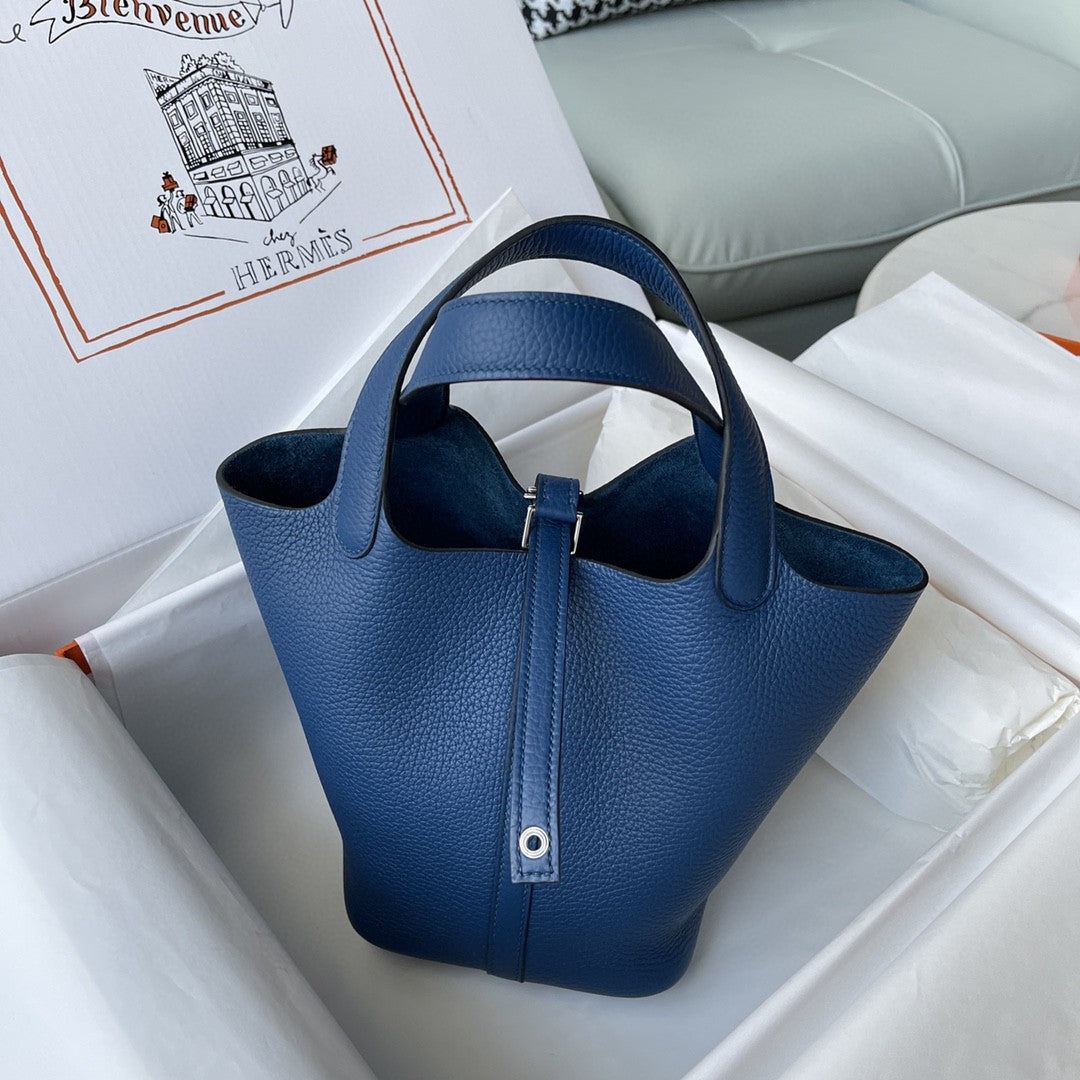 Hermes Picotin Lock 18 Bag Dark Blue