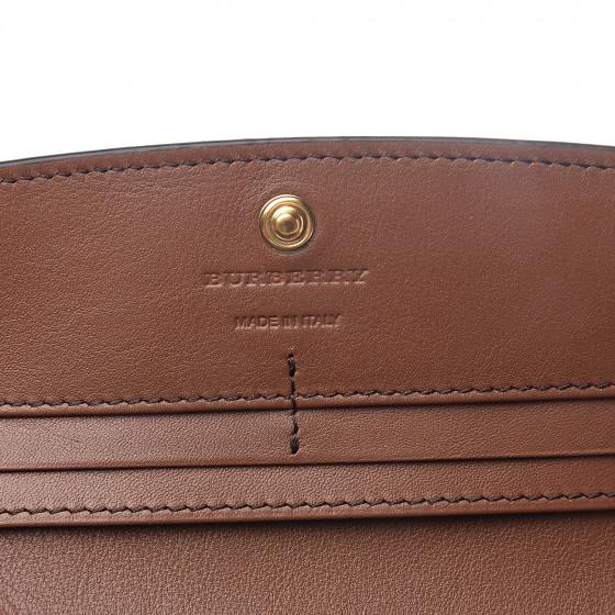 Porter House Check And Leather Continental Wallet Brown