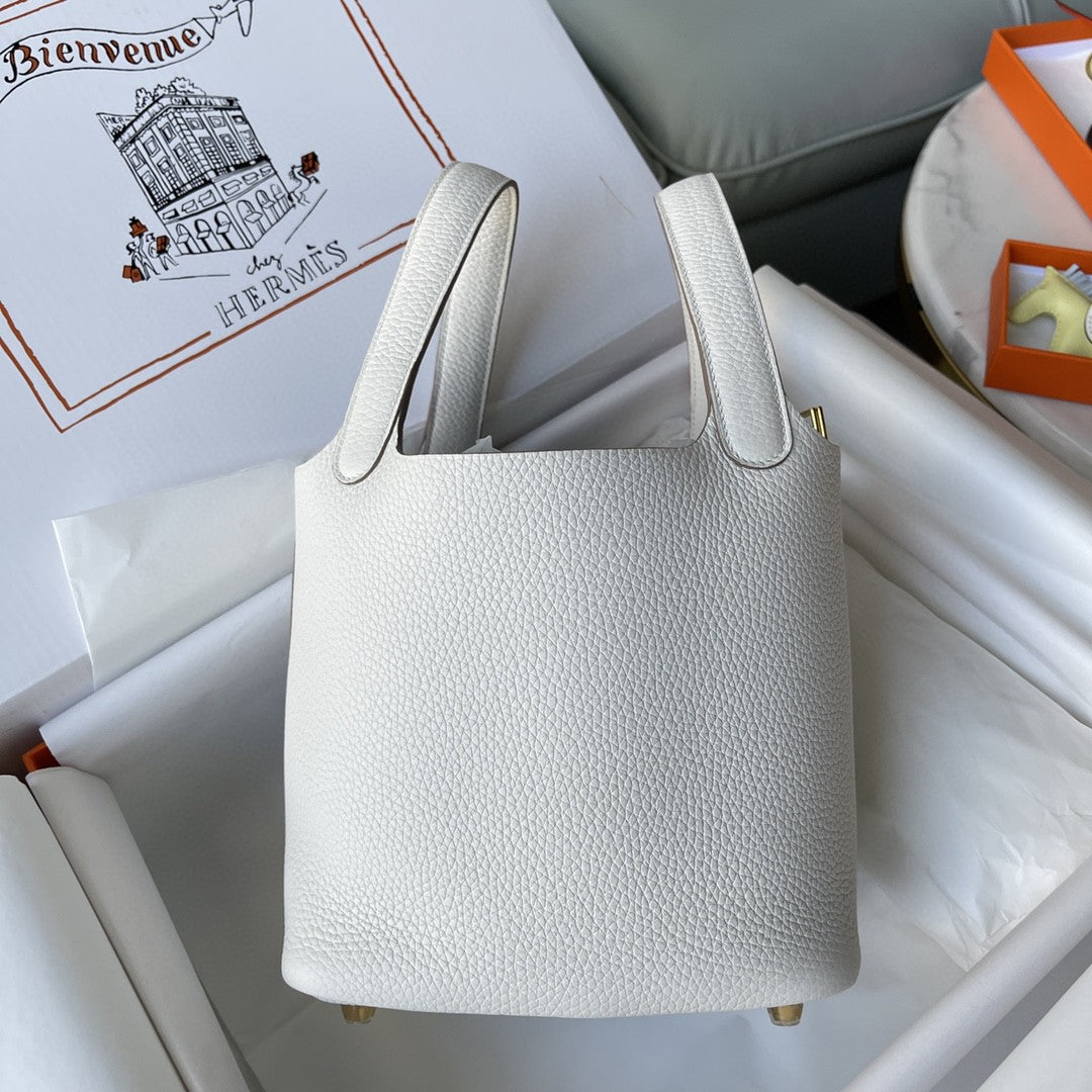 Hermes Picotin Lock 18 Bag White