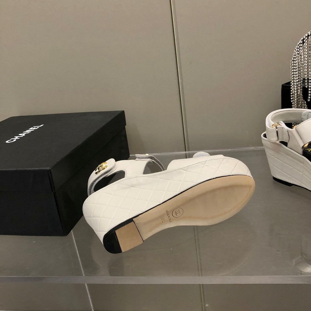 Chanel Sandals White
