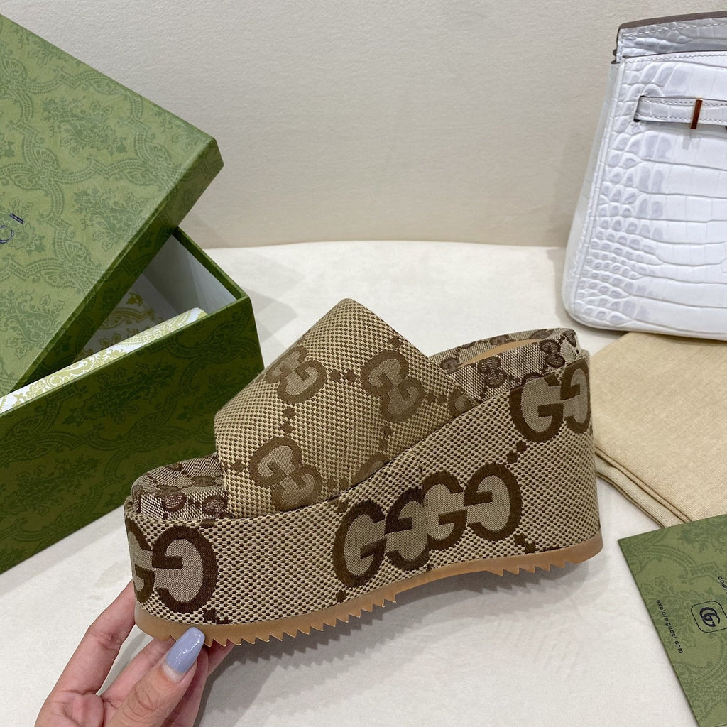 Gucci Platform Slide Sandal Brown