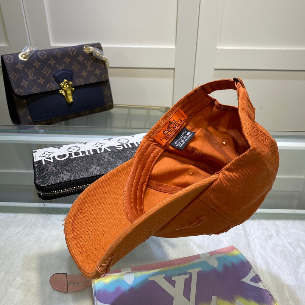 Hermes Davis H Primavera Cap Orange