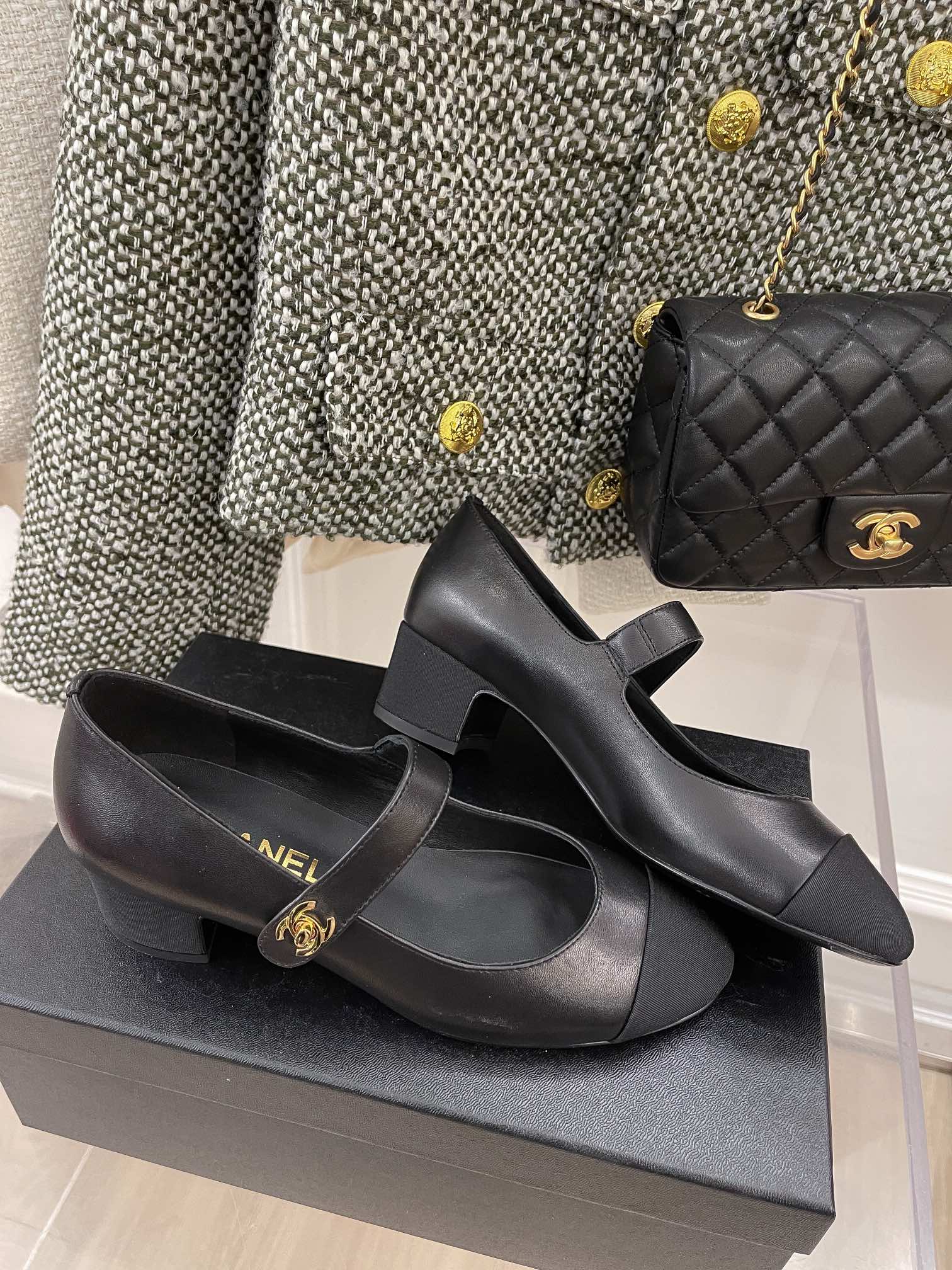 Chanel Sling Back 1.7 Inches Black